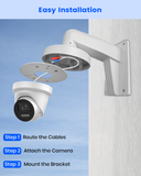 【KU-DS-1273ZJ-130-TRL】 Soporte de montaje en pared de aleación de aluminio con caja de conexiones para cámaras domo HIK