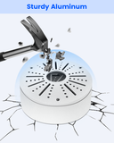 Caja de conexiones universal para cámaras, soporte metálico para cámaras tipo bala, domo y PTZ. Ocultación de cables impermeable para sistemas de seguridad en interiores y exteriores.