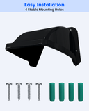 Protector universal para cámara de seguridad, resistente al sol y a la lluvia, ABS, para cámaras de vigilancia CCTV tipo domo/bala (negro)