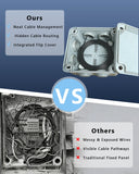 Caja de conexiones eléctricas universal, resistente al agua y al polvo, IP65, carcasa de plástico ABS, cable oculto para montaje en pared exterior, blanca, 110 × 110 × 65 mm