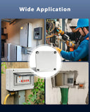 Caja de conexiones eléctricas universal, resistente al agua y al polvo, IP65, carcasa de plástico ABS, cable oculto para montaje en pared exterior, blanca, 110 × 110 × 65 mm