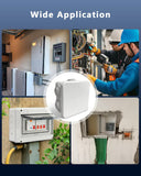Caja de conexiones eléctricas universal, resistente al agua y al polvo, IP65, carcasa de plástico ABS, cable oculto para montaje en pared exterior, blanca, 85 × 85 × 45 mm