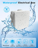 Caja de conexiones eléctricas universal, resistente al agua y al polvo, IP65, carcasa de plástico ABS, cable oculto para montaje en pared exterior, blanca, 85 × 85 × 45 mm