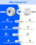 Caja de conexiones universal para cámaras, soporte metálico para cámaras tipo bala, domo y PTZ. Ocultación de cables impermeable para sistemas de seguridad en interiores y exteriores.