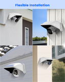 Protector universal para cámara de seguridad, protección contra el sol y la lluvia, ABS, para cámaras de vigilancia CCTV tipo domo/bala (blanco)