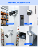 Security Camera Corner Mount Bracket, Heavy Duty Stainless Steel Corner Adapter for Bullet CCTV Cameras, Rust Resistant Outdoor Wall Mount