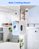 【KU-DS-1280ZJ-DM18】 Soporte de montaje en caja de conexiones metálica impermeable para cámaras de seguridad IP domo HIK, color blanco