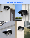 Protector universal para cámara de seguridad, resistente al sol y a la lluvia, ABS, para cámaras de vigilancia CCTV tipo domo/bala (negro)