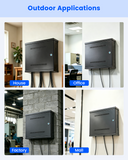 DVR Lock Box & NVR Enclosure, Heavy Duty Lockable Steel Cabinet for CCTV Surveillance Systems, Wall-Mount Design with Ventilation and Cable Management