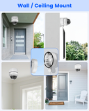 【KU-DS-1280ZJ-DM21 】Soporte universal de aluminio para caja de conexiones de cámaras CCTV tipo domo y torreta HIK, protección IP66 para cables ocultos en exteriores.