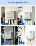 Heavy Duty DVR Lock Box & NVR Enclosure, Lockable Steel Cabinet for CCTV Security Systems, Wall Mount with Ventilation and Built-In Cable Management
