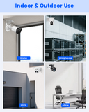 【KU-PFB203W】Soporte de montaje en pared impermeable, brazo de aleación de aluminio para cámaras domo IP, compatible con HDW4433C-A, HDBW4431R-ZS, HDBW4431R-S, HDBW4431R-AS y series relacionadas