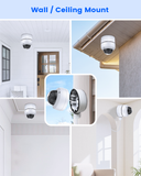 【KU-DS-1280ZJ-DM46】 Caja de conexiones metálica para cámaras de seguridad, soporte de montaje impermeable, cajas de ocultación de cables para cámaras de vigilancia domo HIK