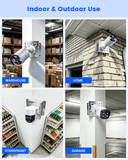 Heavy Duty Security Camera Corner Mount Bracket, Stainless Steel Universal Wall Mount for CCTV Bullet, Mini Dome & PTZ Cameras, Indoor Outdoor Use