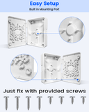 Caja de conexiones de seguridad ABS para cámaras PTZ, soporte de montaje exterior impermeable IP65 con ocultación de cables.