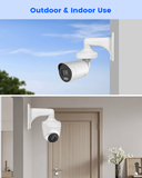 Soporte de pared para cámara de seguridad con caja de conexiones, soporte metálico para CCTV de exterior/interior con gestión de cables, montaje universal para cámaras de vigilancia.