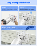 Soporte universal de montaje en poste vertical para cámaras de seguridad, adaptador de esquina de acero inoxidable con 4 presillas, soporte metálico para cámaras CCTV.