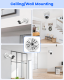 Caja de conexiones universal para cámaras, soporte metálico para cámaras tipo bala, domo y PTZ. Ocultación de cables impermeable para sistemas de seguridad en interiores y exteriores.