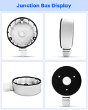 【KU-DS-1280ZJ-DM8】 Caja de conexiones metálica para cámara de seguridad, base de montaje impermeable IP66 para cámaras IP domo HIK, cajas de ocultación de cables