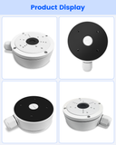 【KU-DS-1280ZJ-S】Caja de conexiones de aluminio para cámara de seguridad exterior, resistente al agua IP66, con base de soporte para cámaras de vigilancia tipo bala y domo HIK.