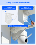 【KU-PFB203W】Soporte de montaje en pared impermeable, brazo de aleación de aluminio para cámaras domo IP, compatible con HDW4433C-A, HDBW4431R-ZS, HDBW4431R-S, HDBW4431R-AS y series relacionadas