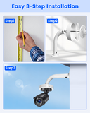 【KU-DS-1273ZJ-140】 Soporte de pared de aleación de aluminio para cámaras de seguridad domo IP (blanco)