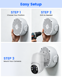 Security Camera Junction Box, IP65 Waterproof Outdoor ABS Enclosure for Bullet, Dome, PTZ Cameras, Camera Wiring & Concealment Boxes for Wall and Ceiling Installation