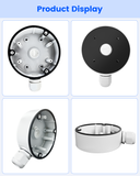 【KU-DS-1280ZJ-DM21 】Soporte universal de aluminio para caja de conexiones de cámaras CCTV tipo domo y torreta HIK, protección IP66 para cables ocultos en exteriores.