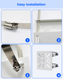 Soporte universal de montaje en poste vertical para cámaras de seguridad, adaptador de esquina de acero inoxidable con 4 presillas, soporte metálico para cámaras de vigilancia CCTV.