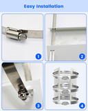 Soporte universal de montaje en poste vertical para cámaras de seguridad, adaptador de montaje en esquina de acero inoxidable con 6 presillas, soportes de montaje para cámaras de vigilancia CCTV.