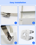 Soporte universal de montaje vertical para cámaras de seguridad, adaptador de montaje en esquina de acero inoxidable con 4 presillas, soportes para cámaras de vigilancia CCTV.