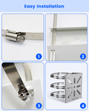 Soporte universal de montaje en poste vertical para cámaras de seguridad, adaptador de esquina de acero inoxidable con 4 presillas, soporte metálico para cámaras CCTV.