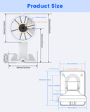 Soporte de pared para cámara de seguridad con caja de conexiones, soporte metálico para CCTV de exterior/interior con gestión de cables, montaje universal para cámaras de vigilancia.