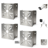 Heavy Duty Security Camera Corner Mount Bracket, Stainless Steel Universal Wall Mount for CCTV Bullet, Mini Dome & PTZ Cameras, Indoor Outdoor Use