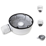 【KU-DS-1280ZJ-DM18】 Soporte de montaje en caja de conexiones metálica impermeable para cámaras de seguridad IP domo HIK, color blanco