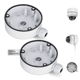 【KU-DS-1280ZJ-DM21 】Soporte universal de aluminio para caja de conexiones de cámaras CCTV tipo domo y torreta HIK, protección IP66 para cables ocultos en exteriores.