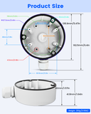 【KU-DS-1280ZJ-DM21 】Soporte universal de aluminio para caja de conexiones de cámaras CCTV tipo domo y torreta HIK, protección IP66 para cables ocultos en exteriores.