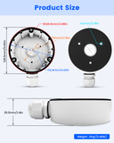 【KU-DS-1280ZJ-DM8】 Caja de conexiones metálica para cámara de seguridad, base de montaje impermeable IP66 para cámaras IP domo HIK, cajas de ocultación de cables