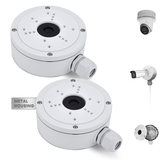 【KU-DS-1280ZJ-S】Caja de conexiones de aluminio para cámara de seguridad exterior, resistente al agua IP66, con base de soporte para cámaras de vigilancia tipo bala y domo HIK.