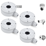 【KU-DS-1280ZJ-S】Caja de conexiones de aluminio para cámara de seguridad exterior, resistente al agua IP66, con base de soporte para cámaras de vigilancia tipo bala y domo HIK.
