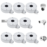 【KU-DS-1280ZJ-S】Caja de conexiones de aluminio para cámara de seguridad exterior, resistente al agua IP66, con base de soporte para cámaras de vigilancia tipo bala y domo HIK.