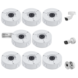 【KU-PFA130-E 】Metal Base Junction Box for Dahua Bullet, Dome Cameras, IP66 Waterproof Mount Bracket for POE IP Surveillance Cameras