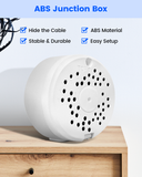 Caja de conexiones impermeable universal para cámaras CCTV tipo bala, soporte de montaje exterior ABS IP54, cajas de gestión de cables para cámaras de seguridad.