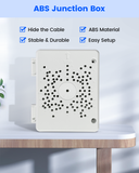 Caja de conexiones de seguridad ABS para cámaras PTZ, soporte de montaje exterior impermeable IP65 con ocultación de cables.